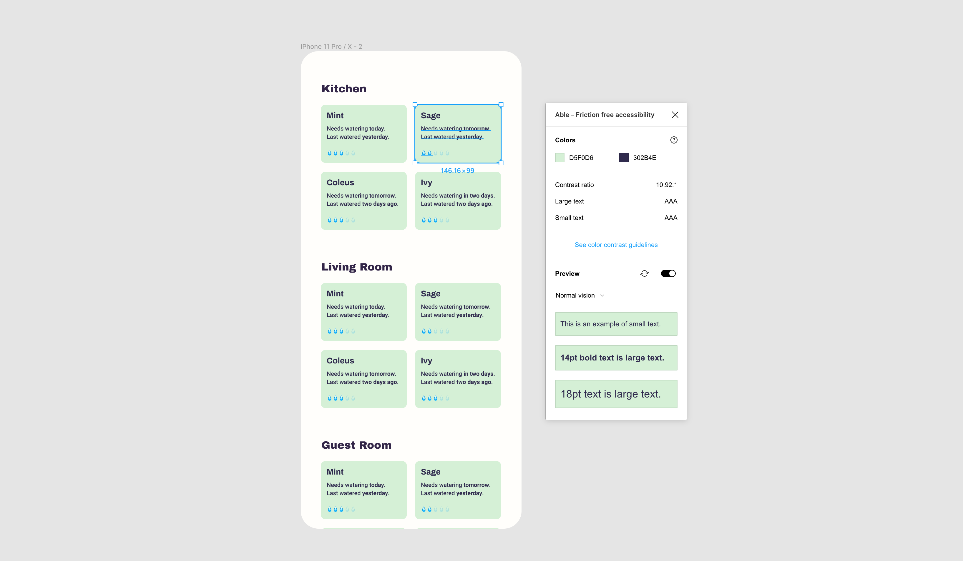 Screenshot of the Able plugin for figma