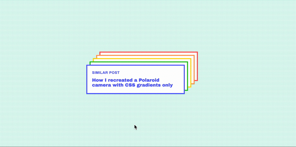 Animated gif of the rainbow accordion