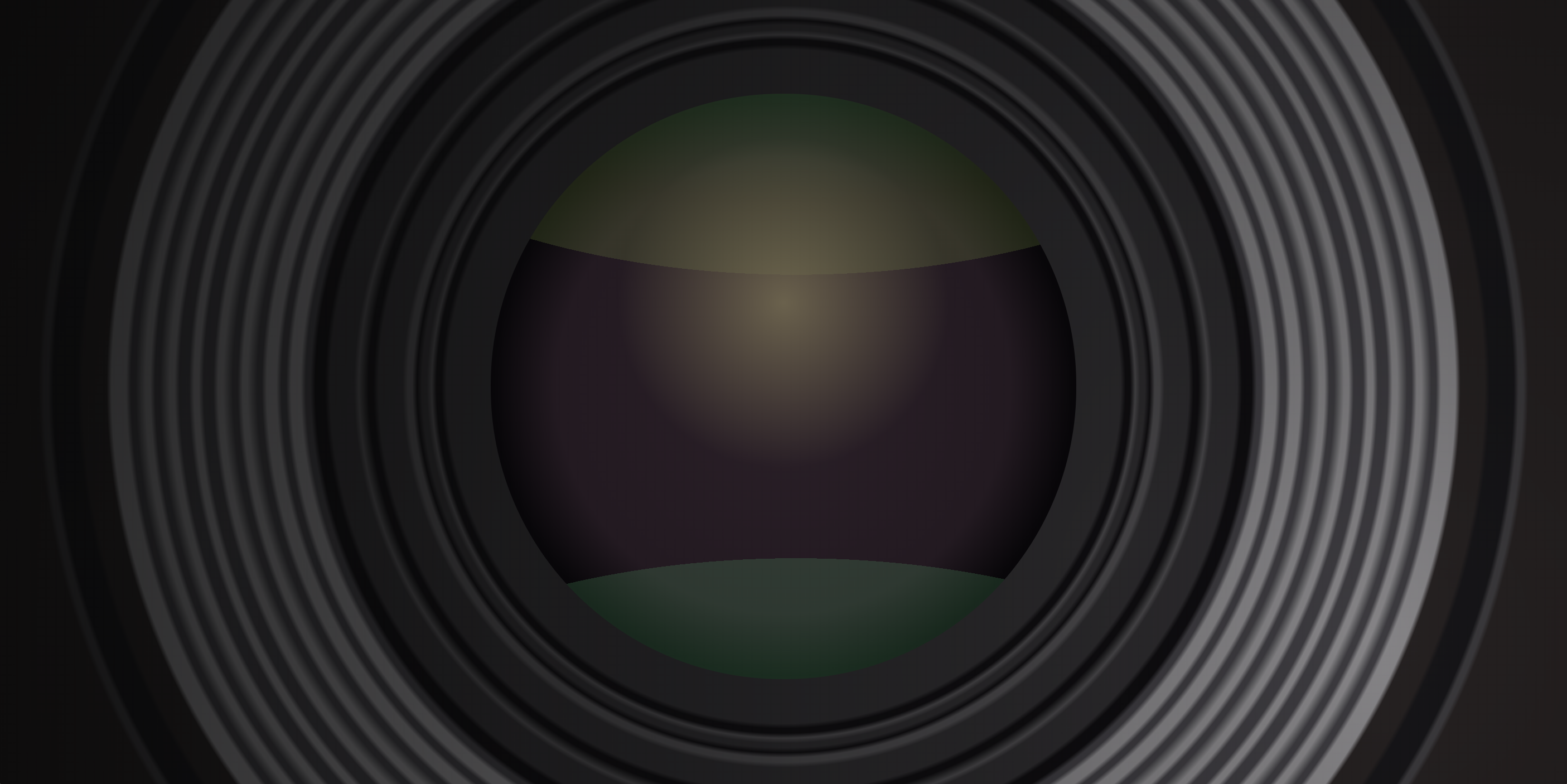 Close up of the reflection inside the camera lens in css